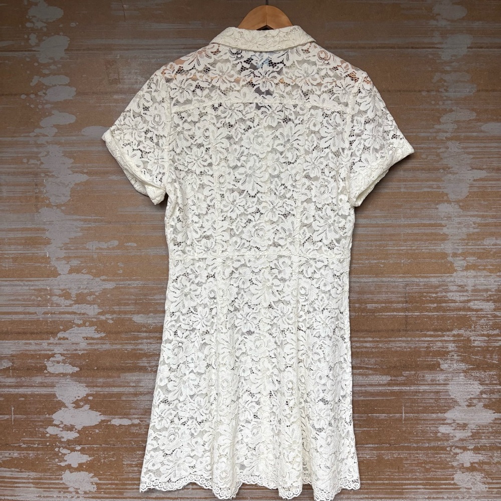 Hill House NWT Laura Dress White Lace Bridal Wedding Event Preppy Womens M - Picture 7 of 8